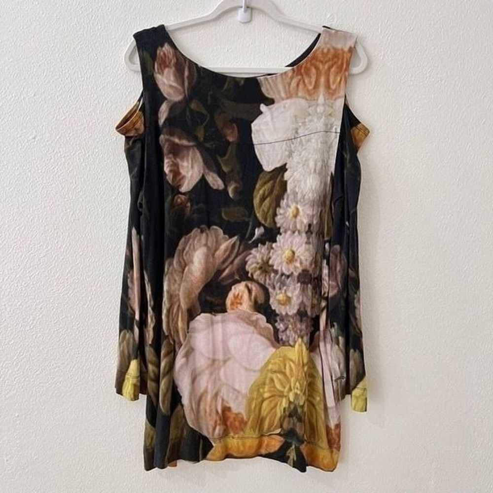 Soft Surroundings Women’s XL Black Floral Print O… - image 5