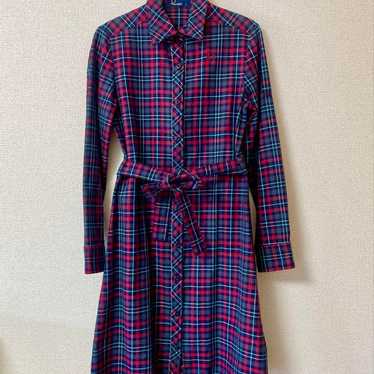 FRED PERRY Tartan Check Pattern Shirt Dress S - image 1