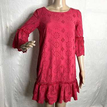 Anthropologie Dani Eyelet Lace Pink Dress