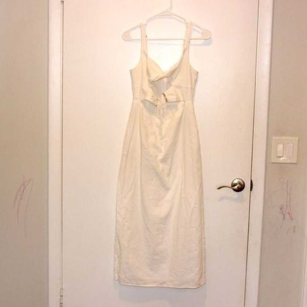 Meshki White Long Maxi Dress Women Size Small - image 2