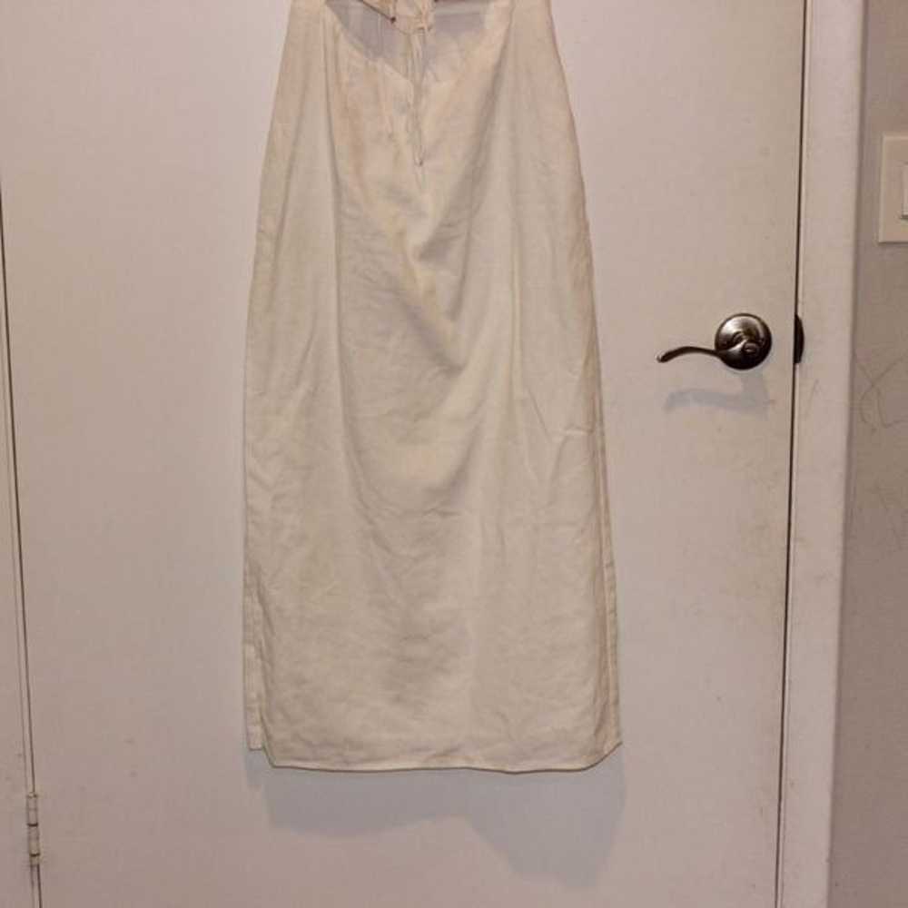 Meshki White Long Maxi Dress Women Size Small - image 4