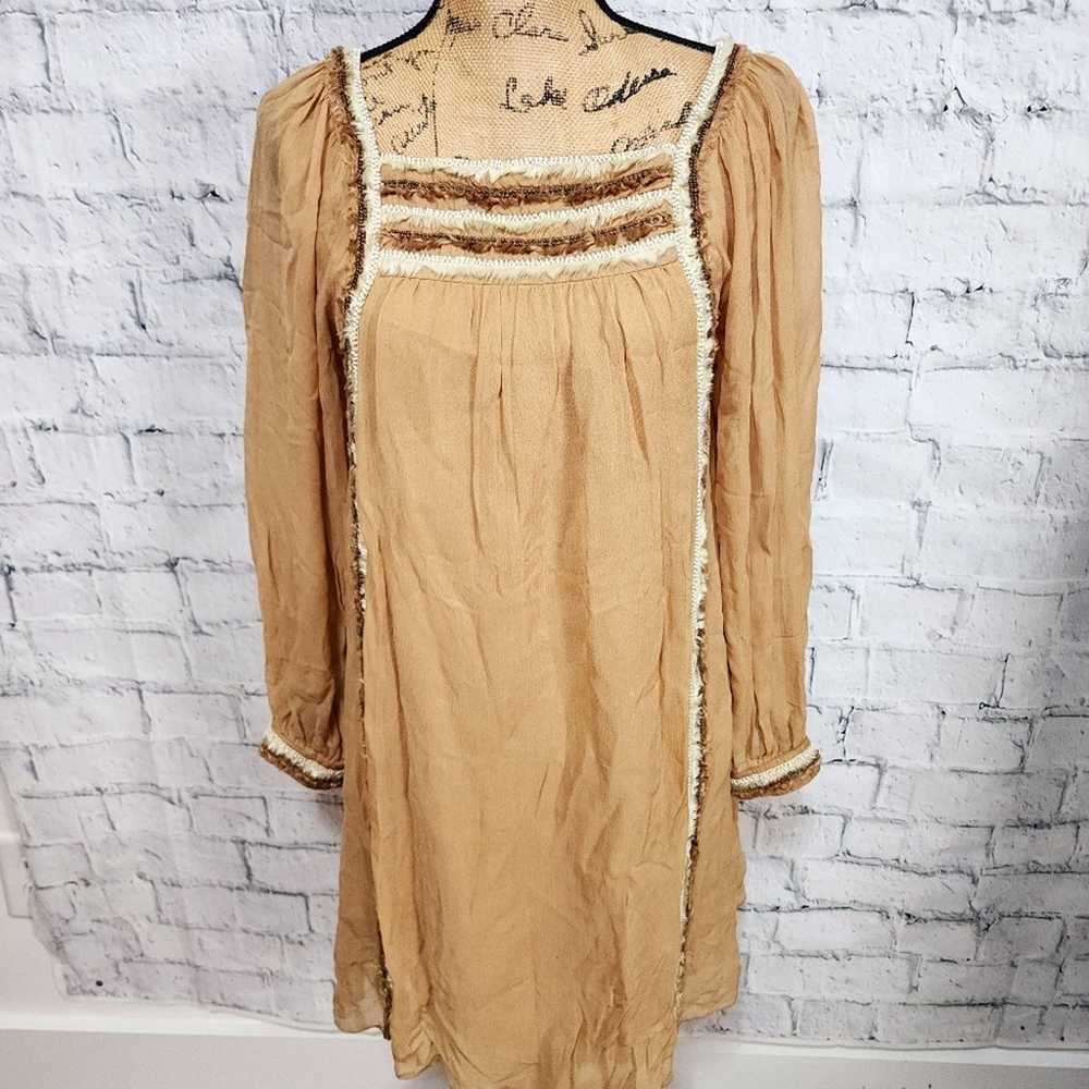 Blank london mini dress Sz S long sleeve boho min… - image 1