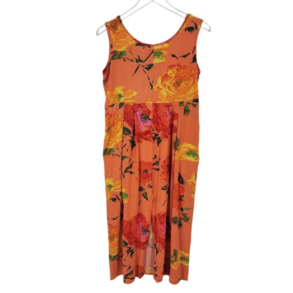 Jams World Dress Womens Medium Orange Floral Trop… - image 5