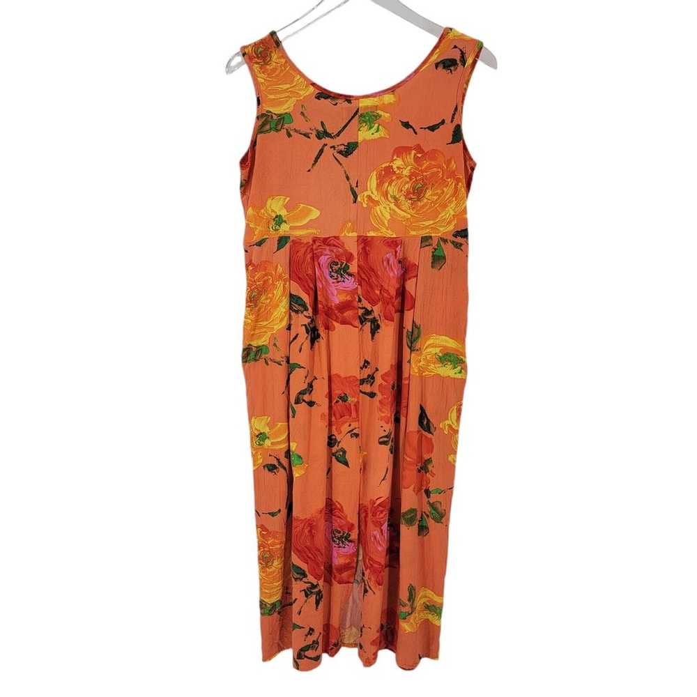 Jams World Dress Womens Medium Orange Floral Trop… - image 6