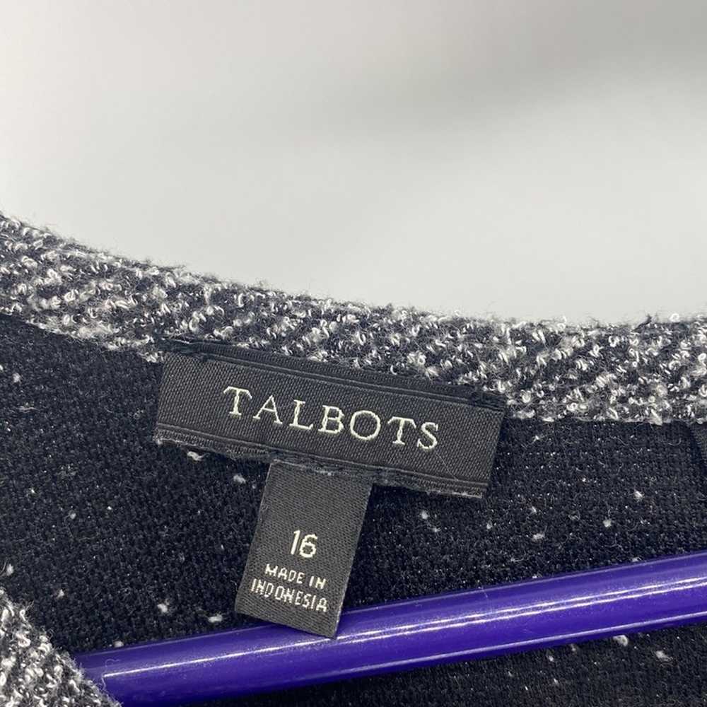 Talbots Gray black A-Line Fit Flare Tweed Texture… - image 6