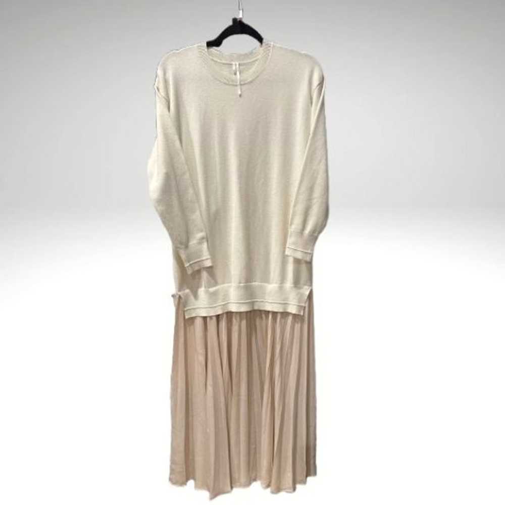 NWOT Custom Long-Sleeve Pleated Twofer Sweater Mi… - image 5