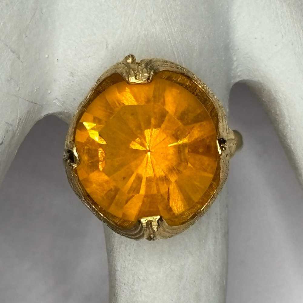 Gorgeous Vintage Faux Citrine Ring! - image 2