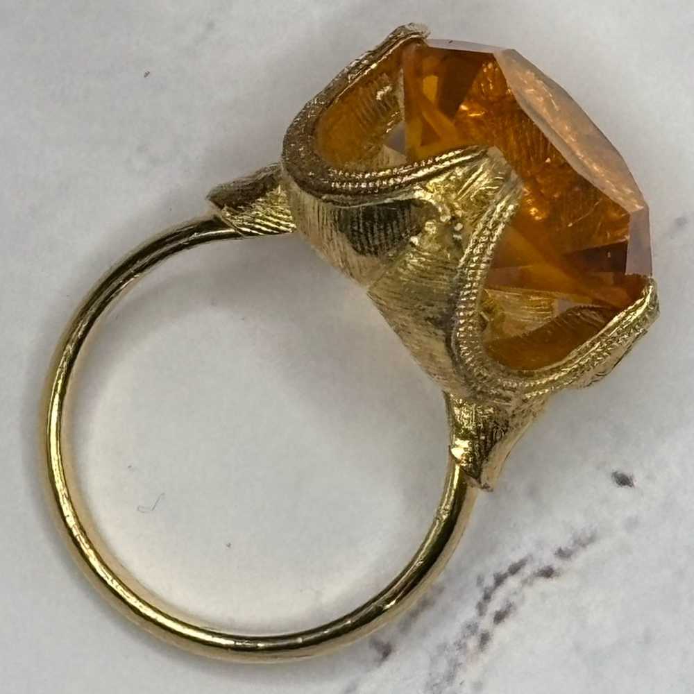 Gorgeous Vintage Faux Citrine Ring! - image 3