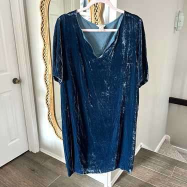 Sundance Midnight Blue Olivia Velvet Mini Dress