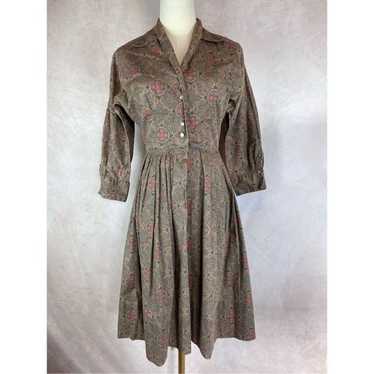 Vintage 1950s Paisley Shirtwaist Dress - image 1