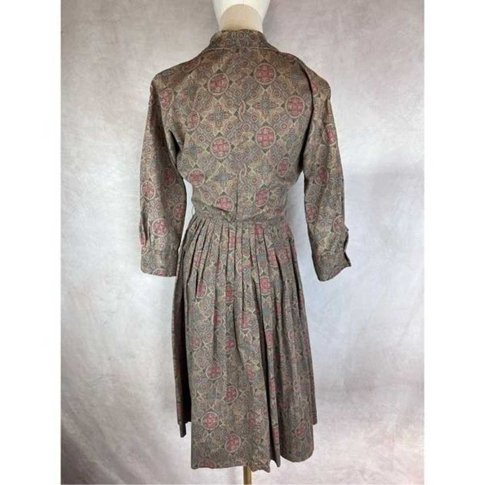 Vintage 1950s Paisley Shirtwaist Dress - image 2