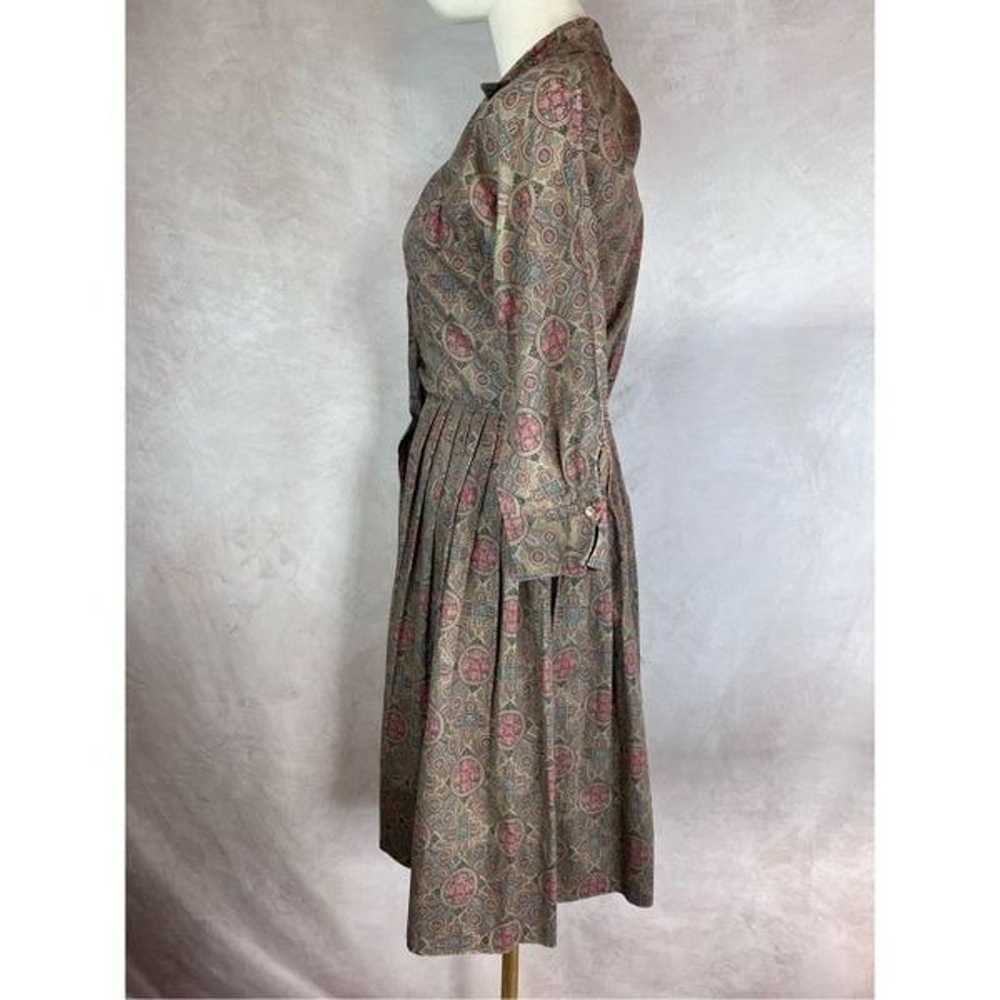 Vintage 1950s Paisley Shirtwaist Dress - image 4