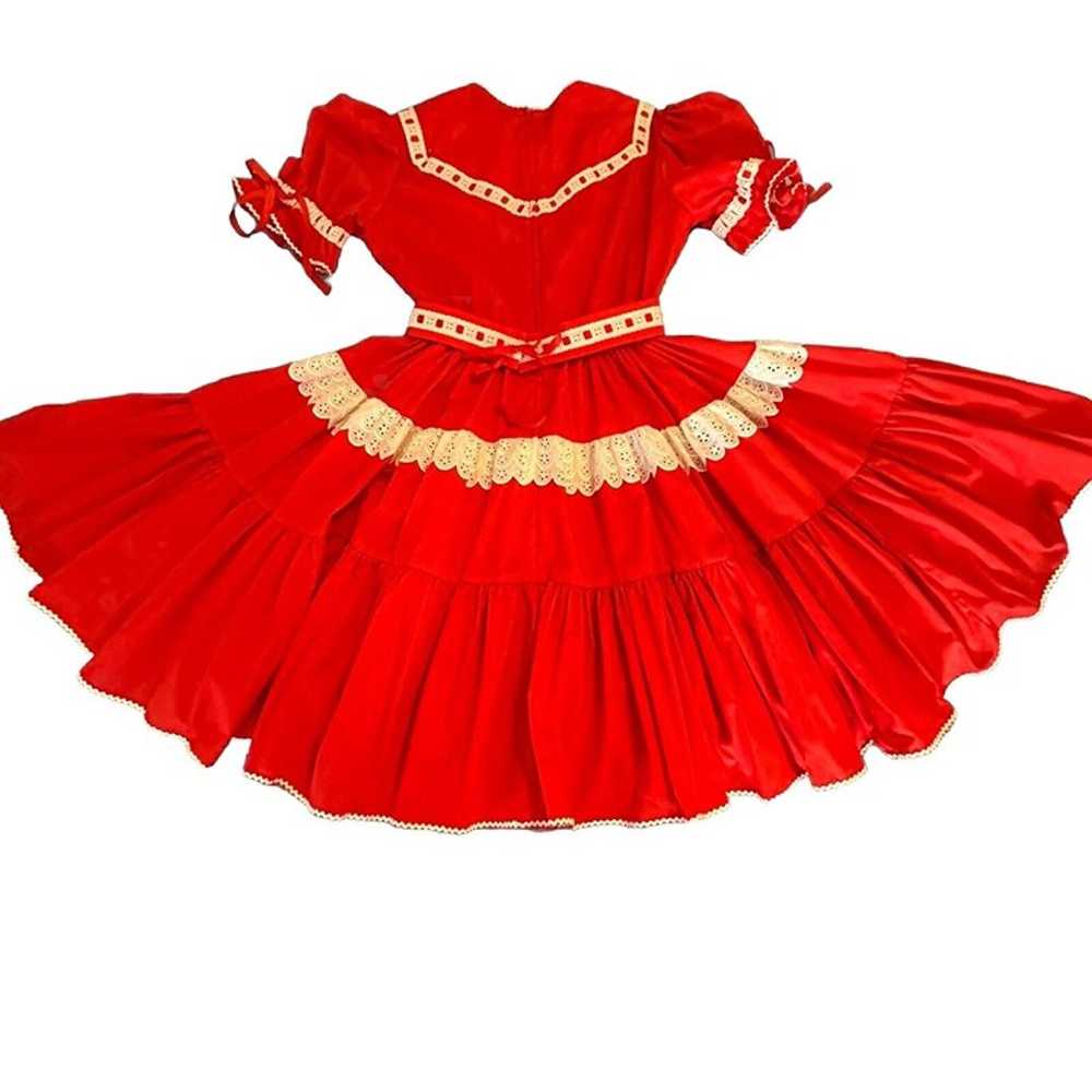 JERI BEE TIERED RUFFLE SQUARE DANCE DRESS Size 12… - image 2