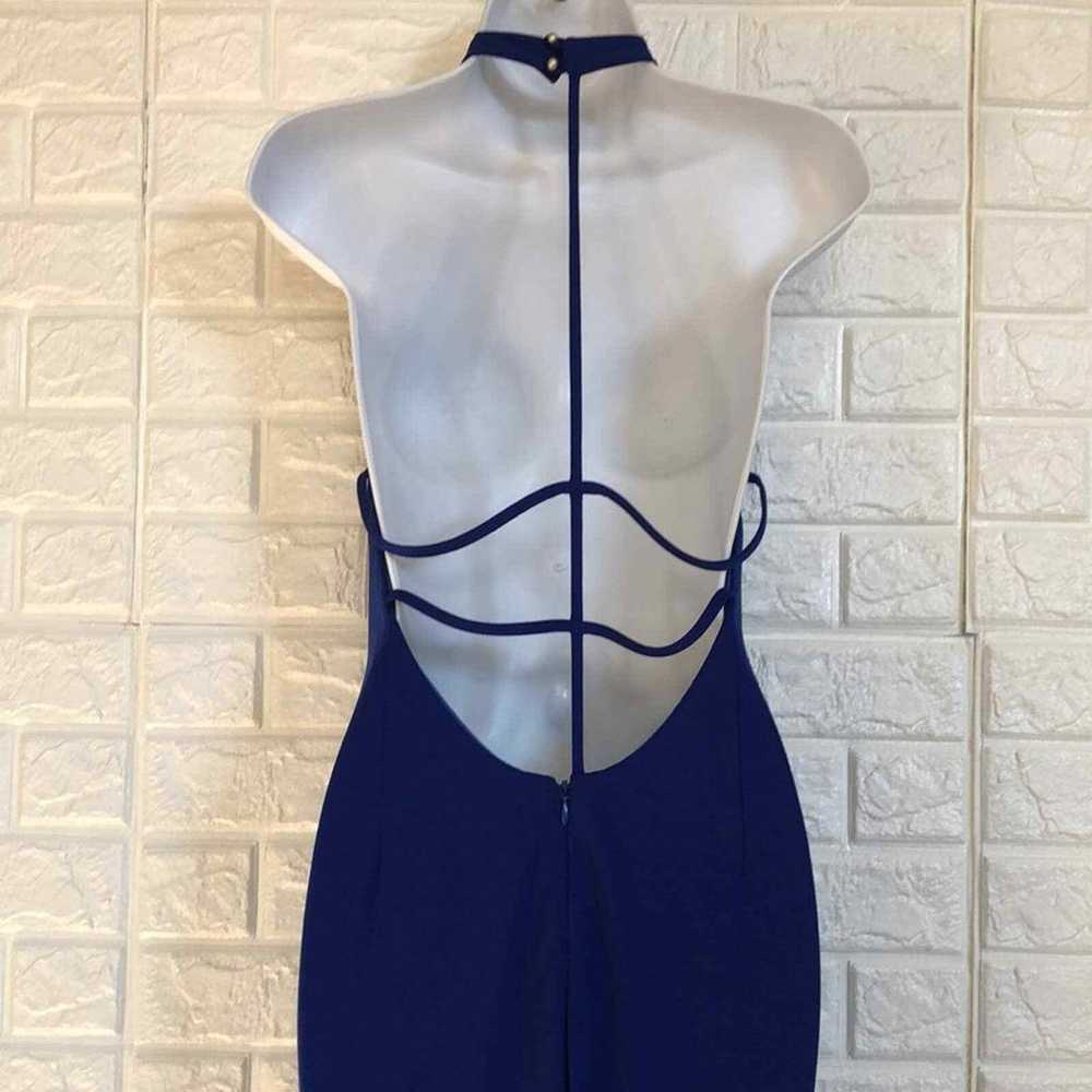 Abyss by Abby royal blue halter neck strappy back… - image 8