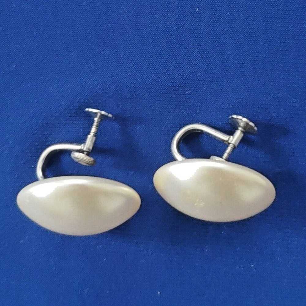 VTG RICHHELIEU 1940-50s Sterling SILVER Earrings … - image 2