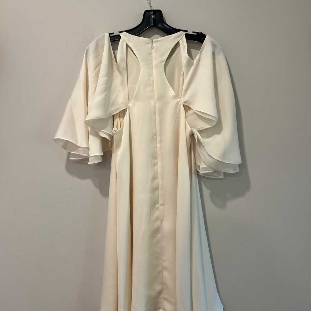 Halston Heritage Ivory Off-White Cutout Batwing C… - image 3