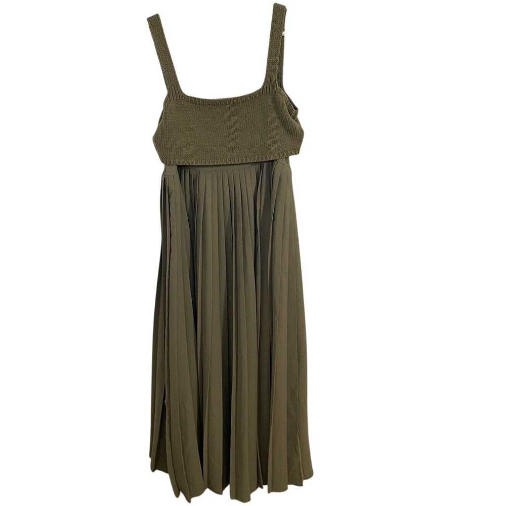 Anthropologie x Mare Mare Pleated Dark Green Maxi… - image 2