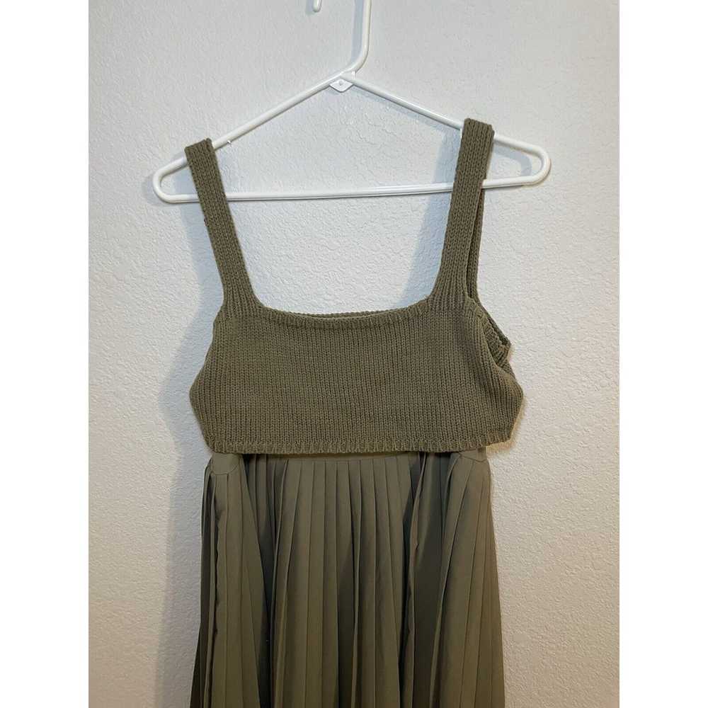 Anthropologie x Mare Mare Pleated Dark Green Maxi… - image 3