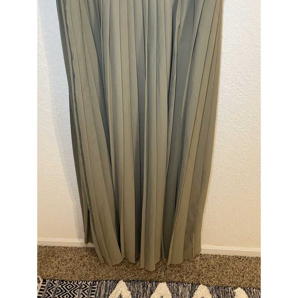 Anthropologie x Mare Mare Pleated Dark Green Maxi… - image 4