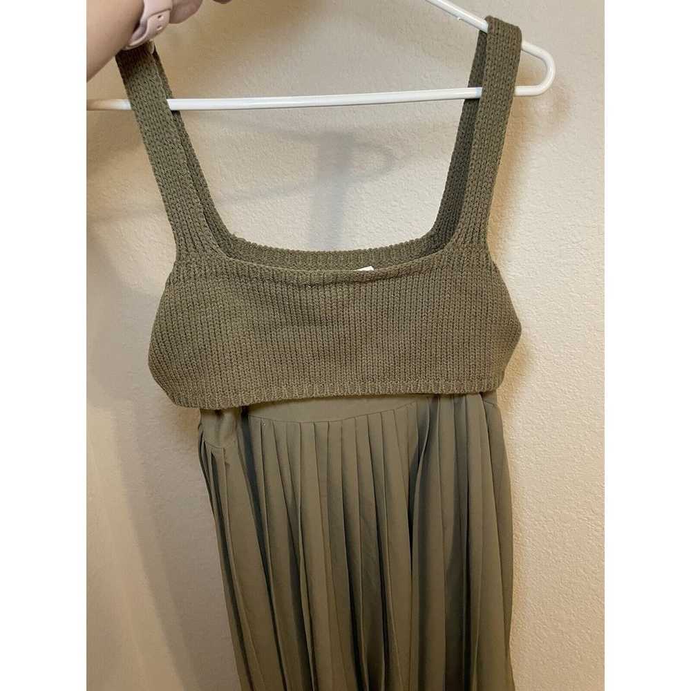 Anthropologie x Mare Mare Pleated Dark Green Maxi… - image 6