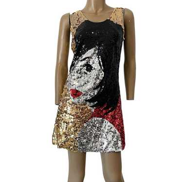 Runway Paris large sequin a line stretch sequin m… - image 1