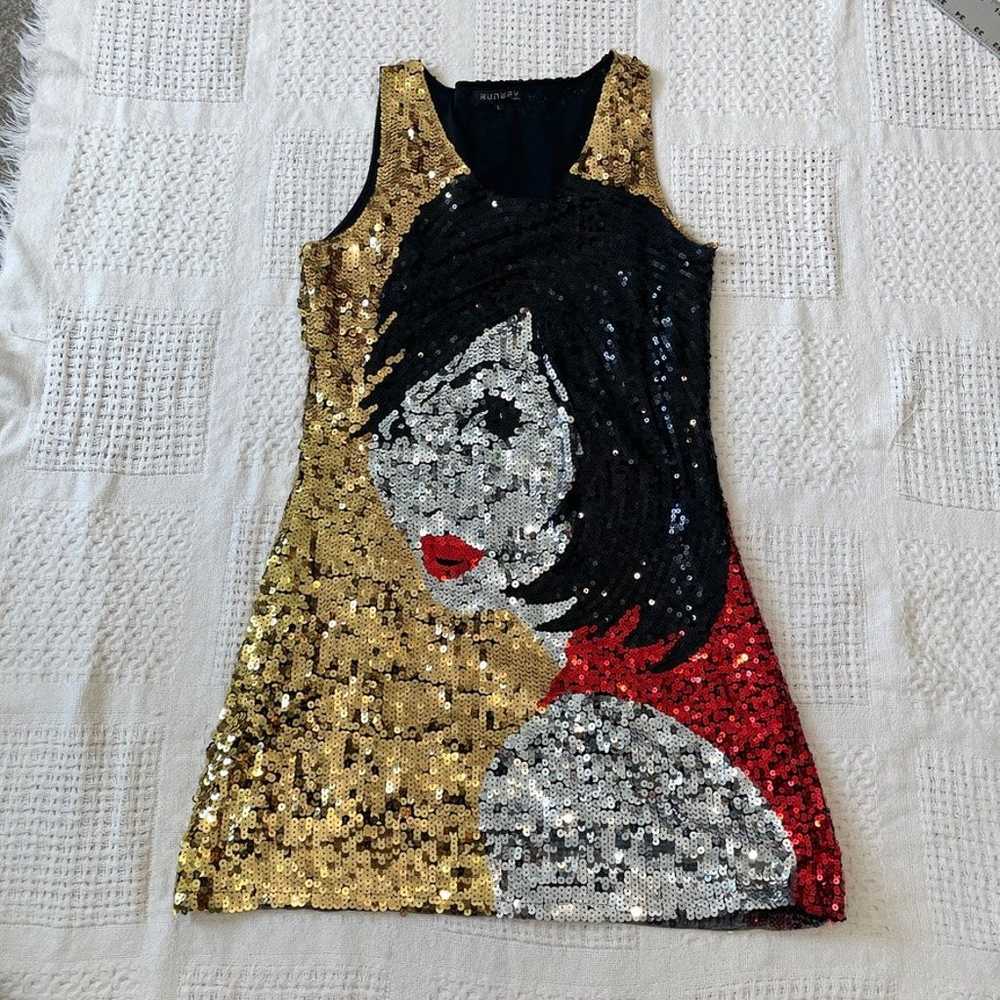 Runway Paris large sequin a line stretch sequin m… - image 7