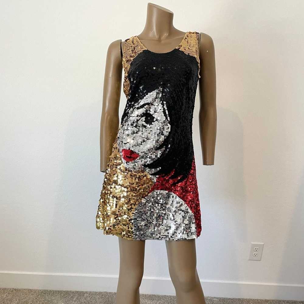 Runway Paris large sequin a line stretch sequin m… - image 8