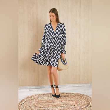 Tuckernuck Pomander Place Navy Ikat Kenzo Dress XL