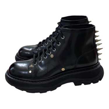 Alexander McQueen Patent leather biker boots