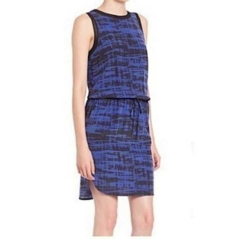 NEW Vince Blue Sleeveless Silk Mini Dress | Size S - image 1