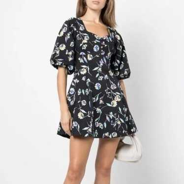 Nicholas Lydia Mini Dress in Black Danbury Floral 