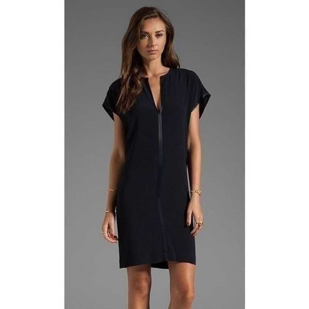 Vince Satin Split Neck Dress in Coastal - image 1