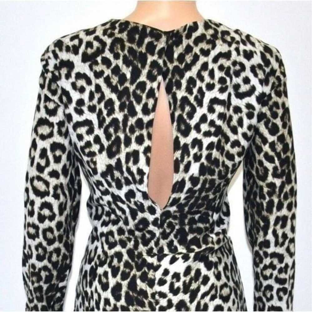 Rag & Bone Leopard Print Silk 3/4 Sleeve Silk Dre… - image 12