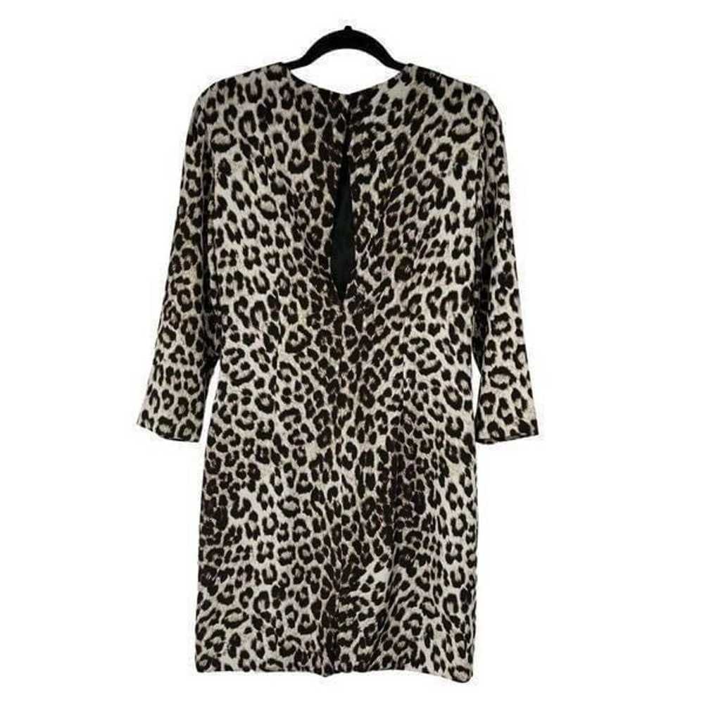 Rag & Bone Leopard Print Silk 3/4 Sleeve Silk Dre… - image 2