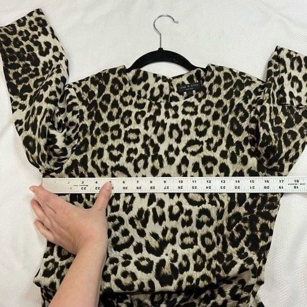 Rag & Bone Leopard Print Silk 3/4 Sleeve Silk Dre… - image 9