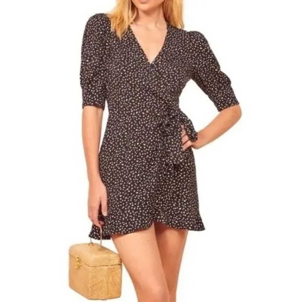 Reformation Women's Deanna Polka Dot Wrap Dress S… - image 9