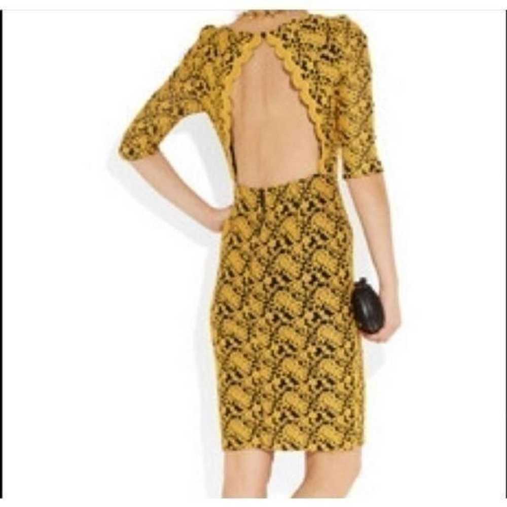 Alice+Olivia yellow lace cut out back dress - image 2