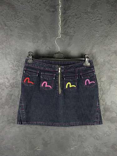 希少　90’s Evisu Paris France vintage skirt Evisu vintage denim skirt - Gem