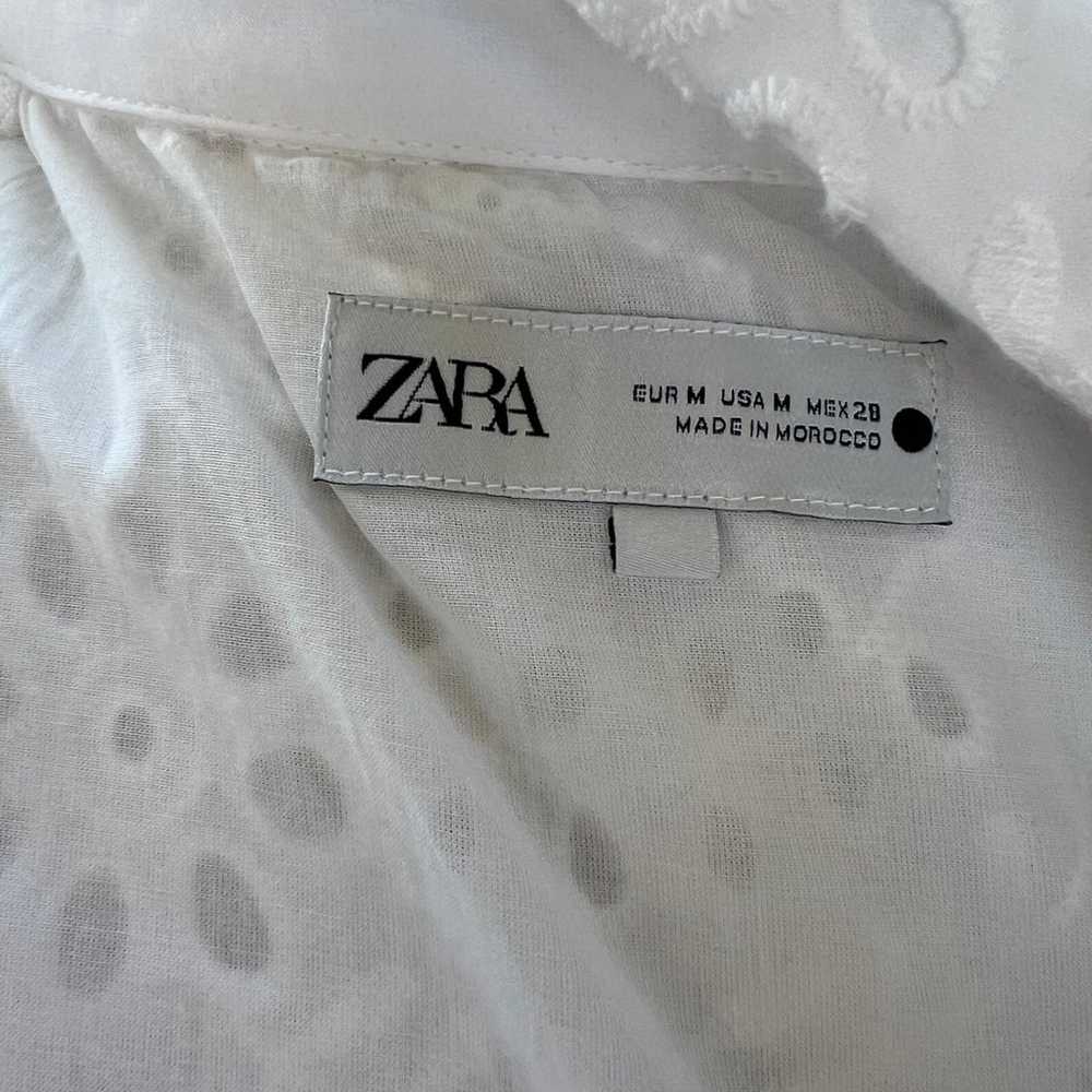 ZW Collection ZARA white dress eyelet lined pocke… - image 12