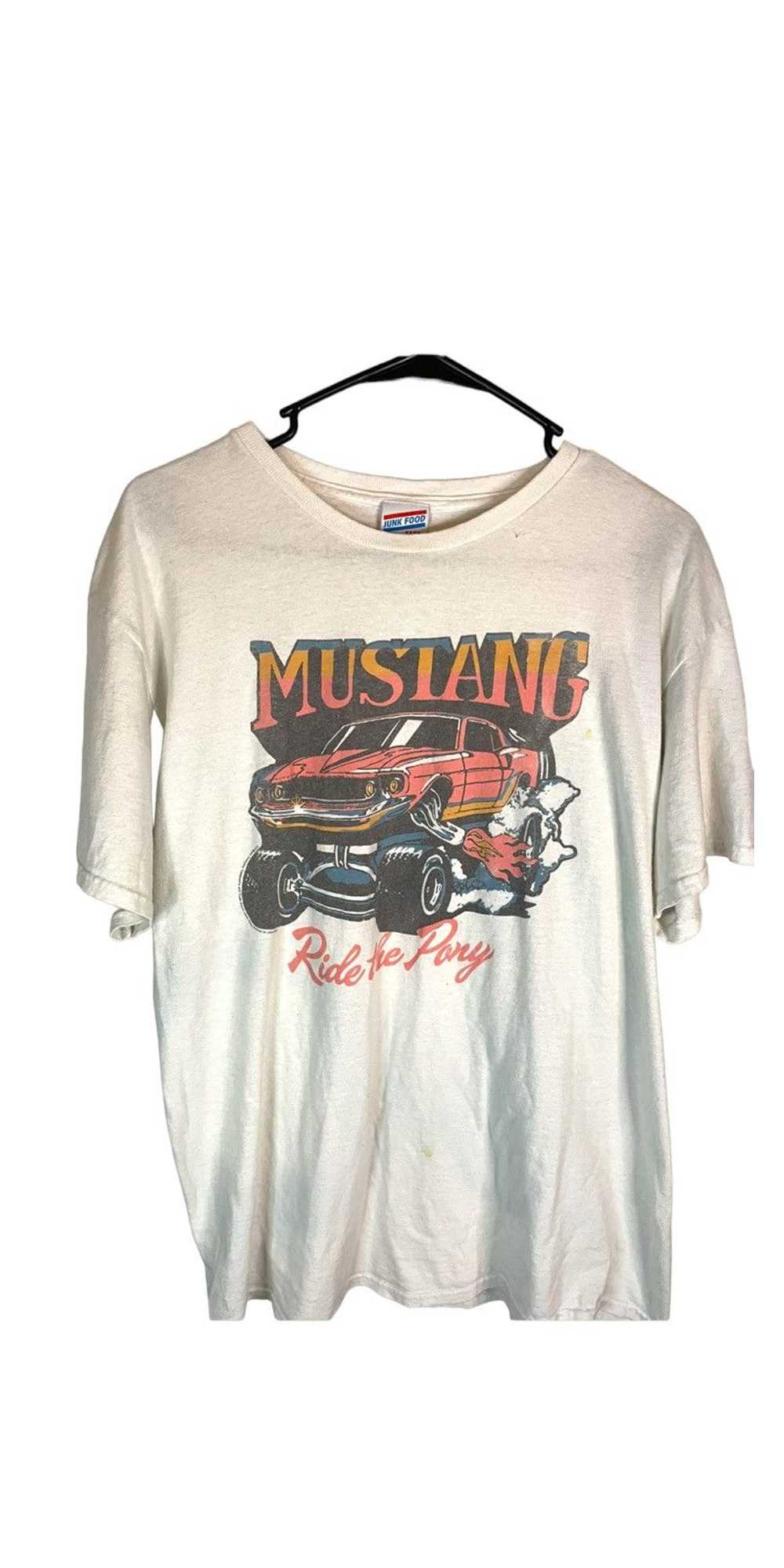 Mustang × Tee Shirt × Vintage Junk Food Tee Tag V… - image 1