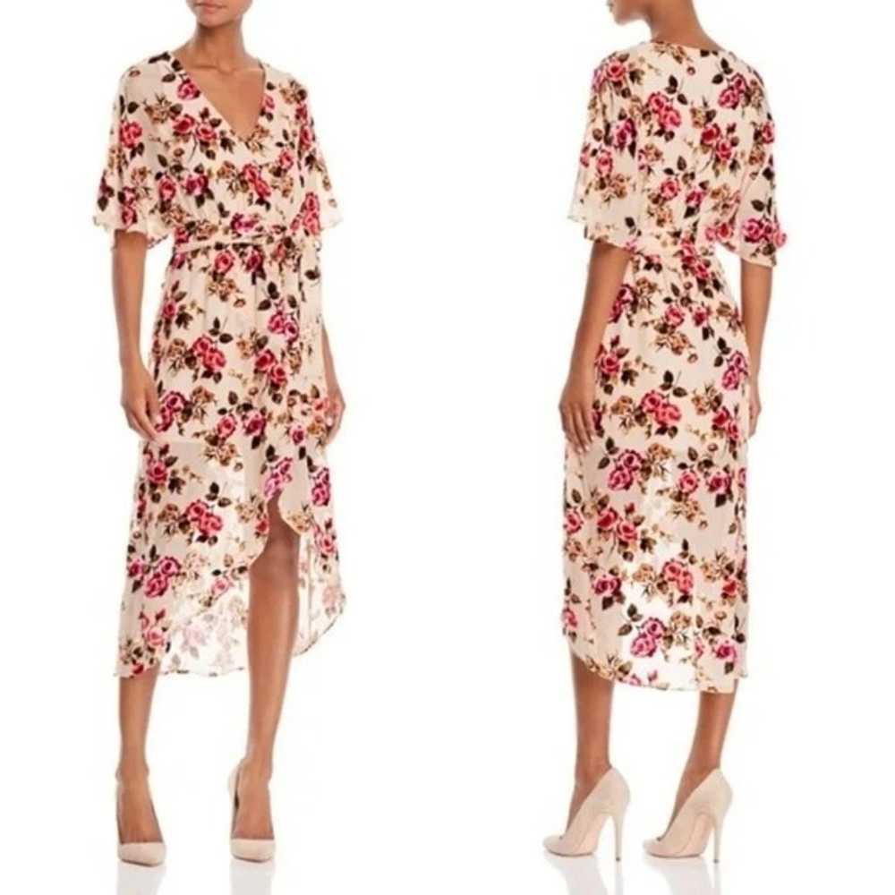 Alice + Olivia Clarine Floral Velvet Burnout Faux… - image 1