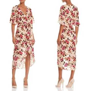 Alice + Olivia Clarine Floral Velvet Burnout Faux… - image 1