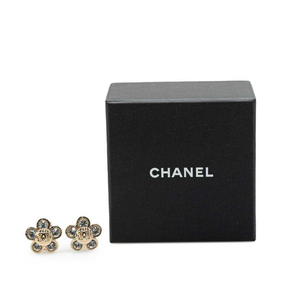 Chanel Chanel Coco Mark Flower Motif Earrings Gol… - image 4