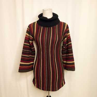 Koret of California Vintage 70s Striped Turtlenec… - image 1