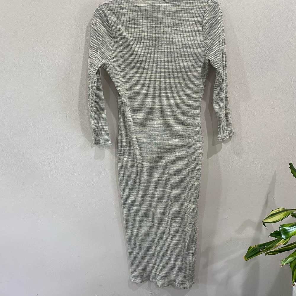 HATCH Skylar Rib Knit Dress in Gray Marbled Midi … - image 8