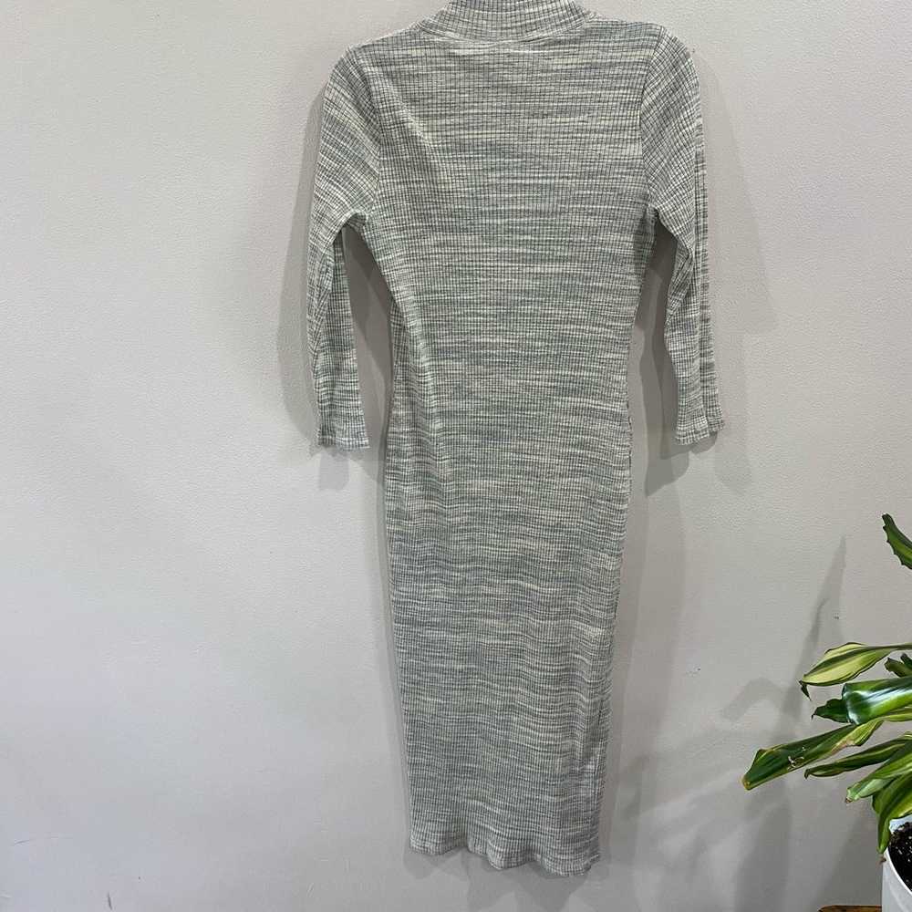 HATCH Skylar Rib Knit Dress in Gray Marbled Midi … - image 9