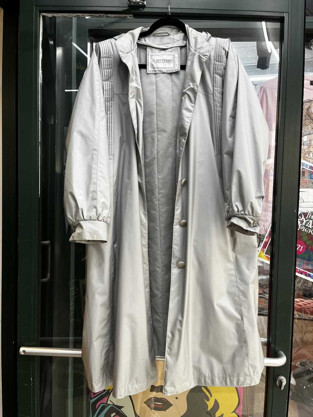 Designer FleetStreet Long Silver Coat size 10 - image 4