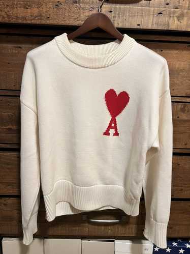 AMI Ami Paris White Sweater