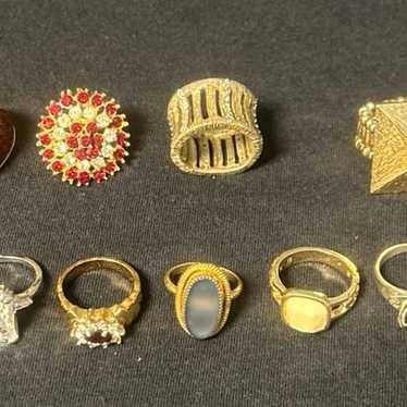 Vintage Costume Ring Lot - image 1