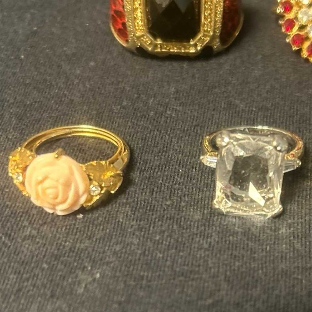 Vintage Costume Ring Lot - image 5